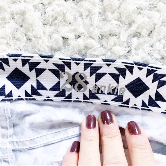 J. Crew Mid-Rise Toothpick Jean Black/White Print - Picture 12 of 13